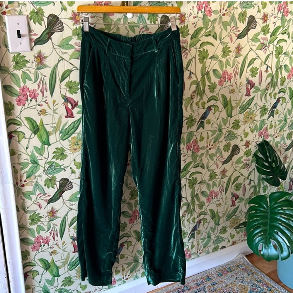 Green Velvet Trousers